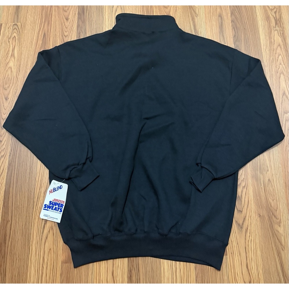 Jerzees Super Sweats Quarter Zip Sweatshirt Mens 2XL NWT Vintage Made In USA - Picture 13 of 13